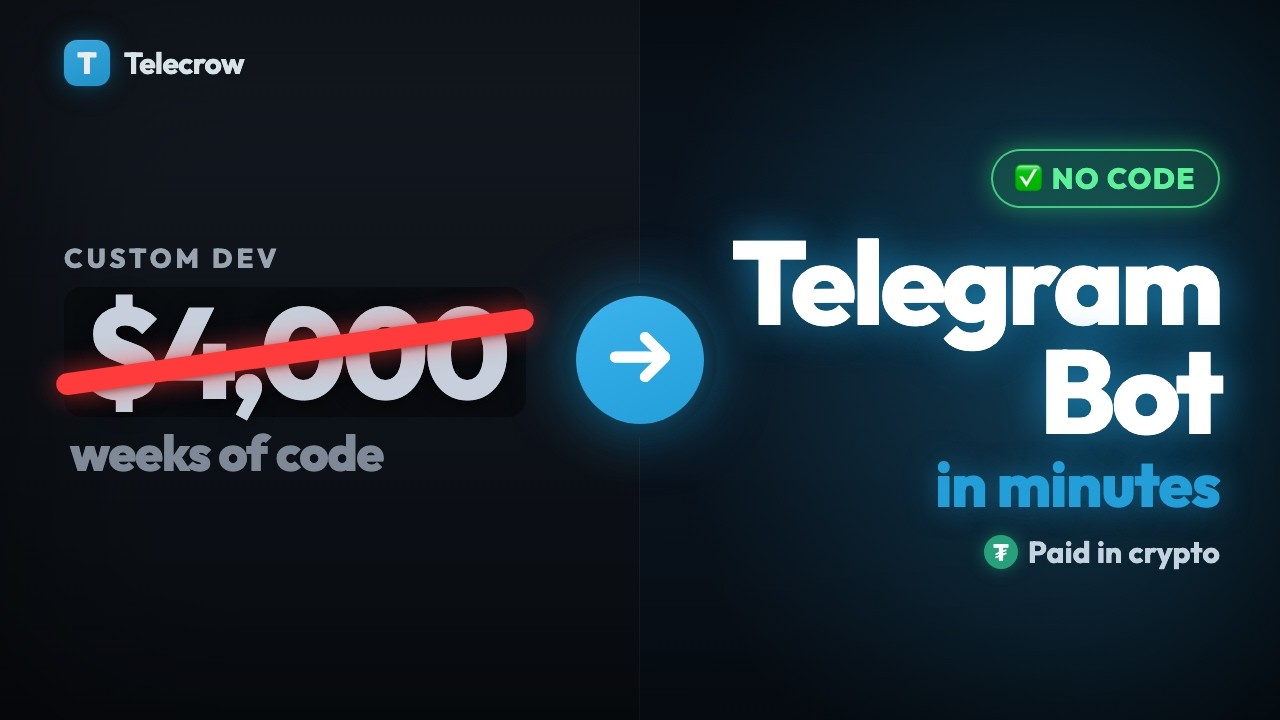 Create a Telegram Bot Without Code &mdash; Sell Digital Products & Accept Crypto | TeleCrow
