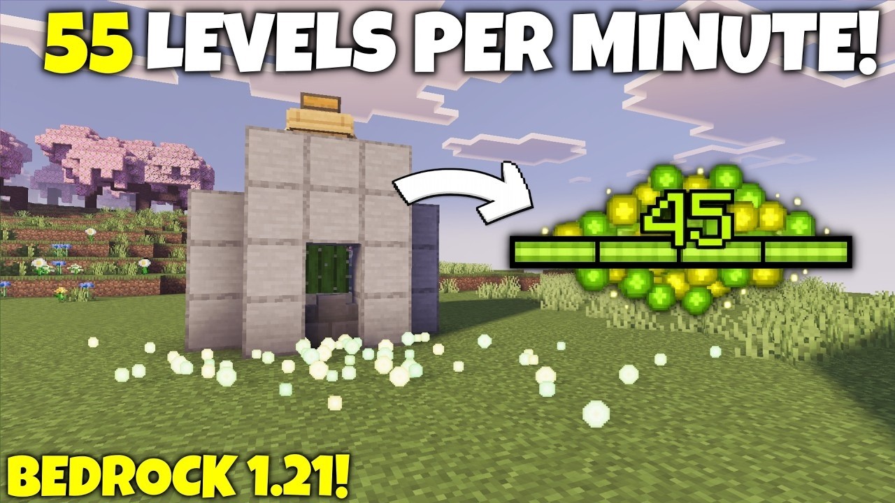 NEW EASIEST XP FARM in Minecraft Bedrock 1.21/26.1+! (No Trident)