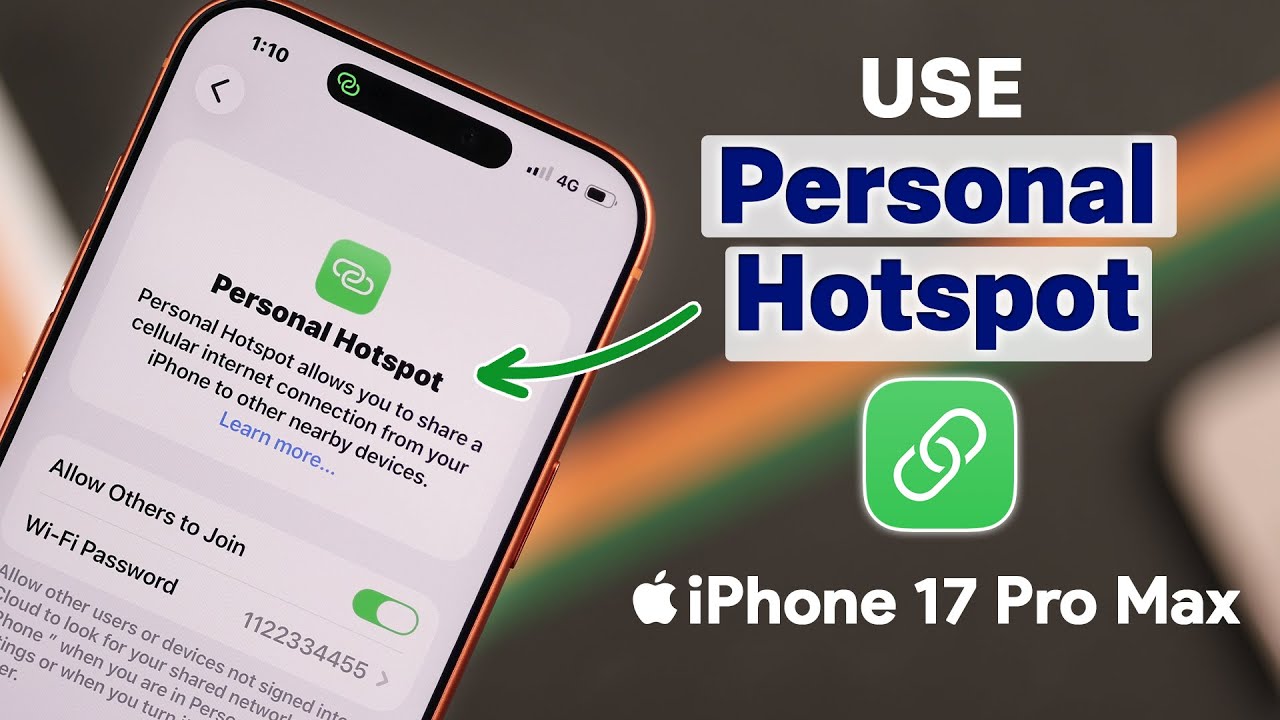 Jak korzystać z funkcji Hotspot osobisty na iPhonie 17 Pro Max | Pro