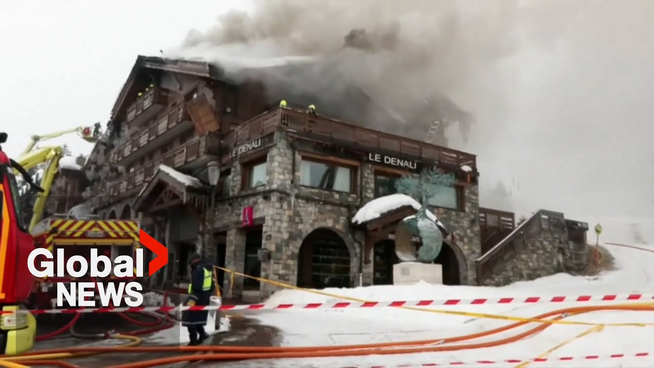 French Alps 5-star ski resort hotel ablaze, hundreds evacuated