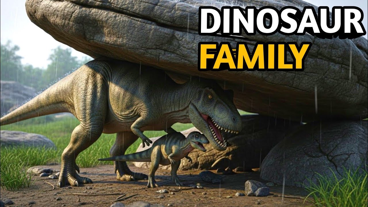DINOSAUR FAMILY 🦖 | Mother Dinosaur Protecting Baby | Cinematic AI Movie 4K