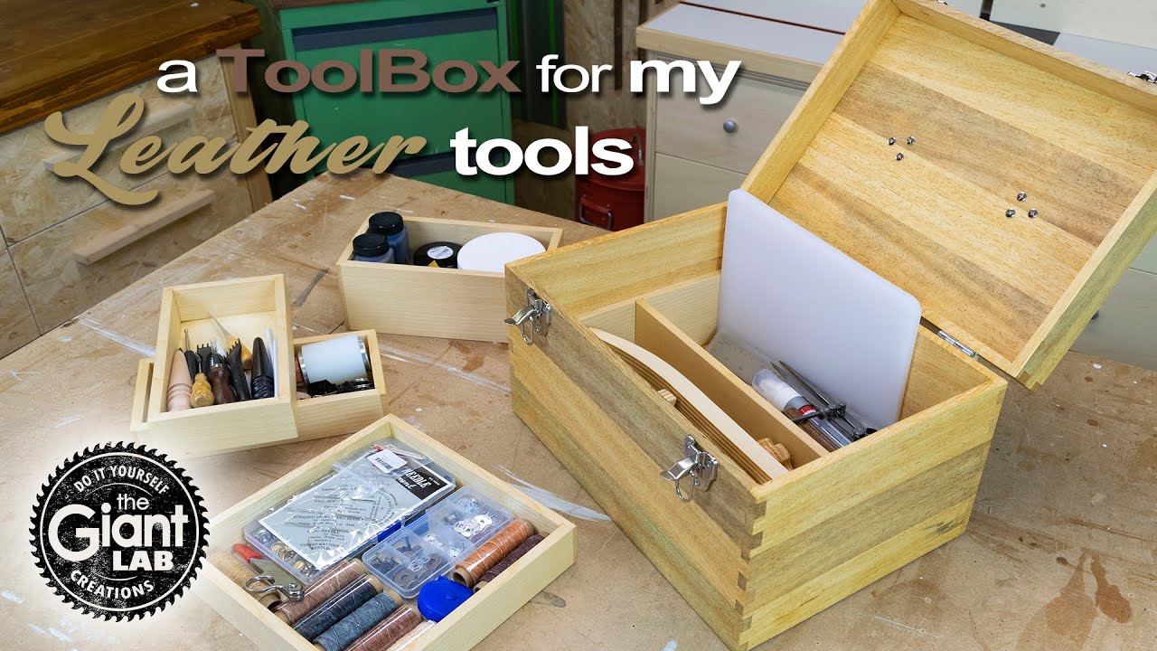 Wooden TOOLSBOX for my LEATHER tools // Scatola PORTA ATTREZZI in legno