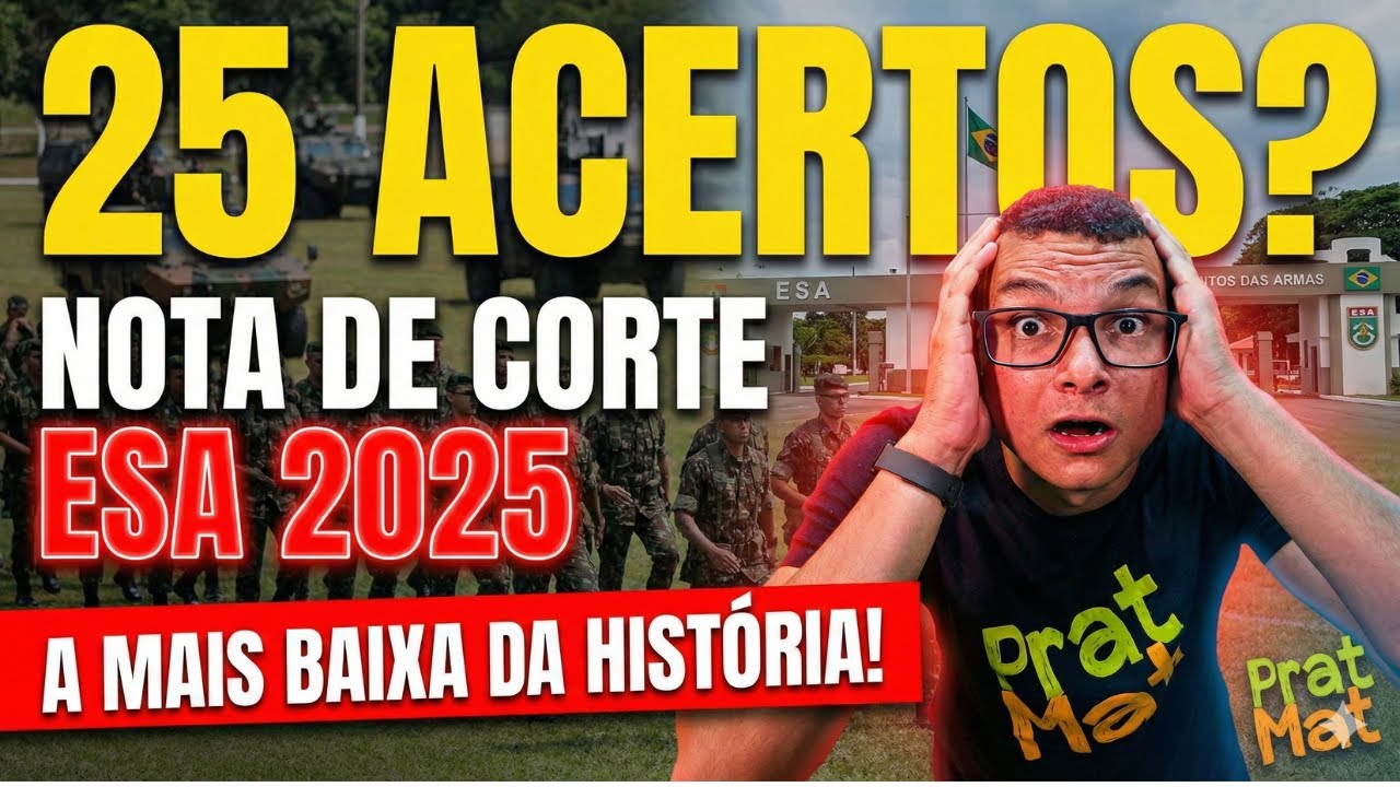 SAIU A NOTA DE CORTE E MEDIANAS DA ESA 2025 !! NOTA + BAIXA DA HISTÓRIA ?