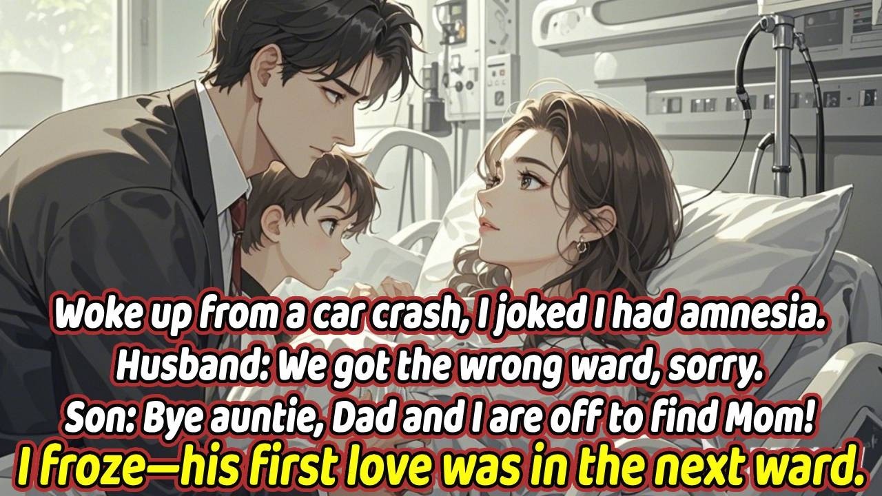 Woke up from a car crash, I joked I had amnesia.  Husband: We got the wrong ward, sorry.  Son: B