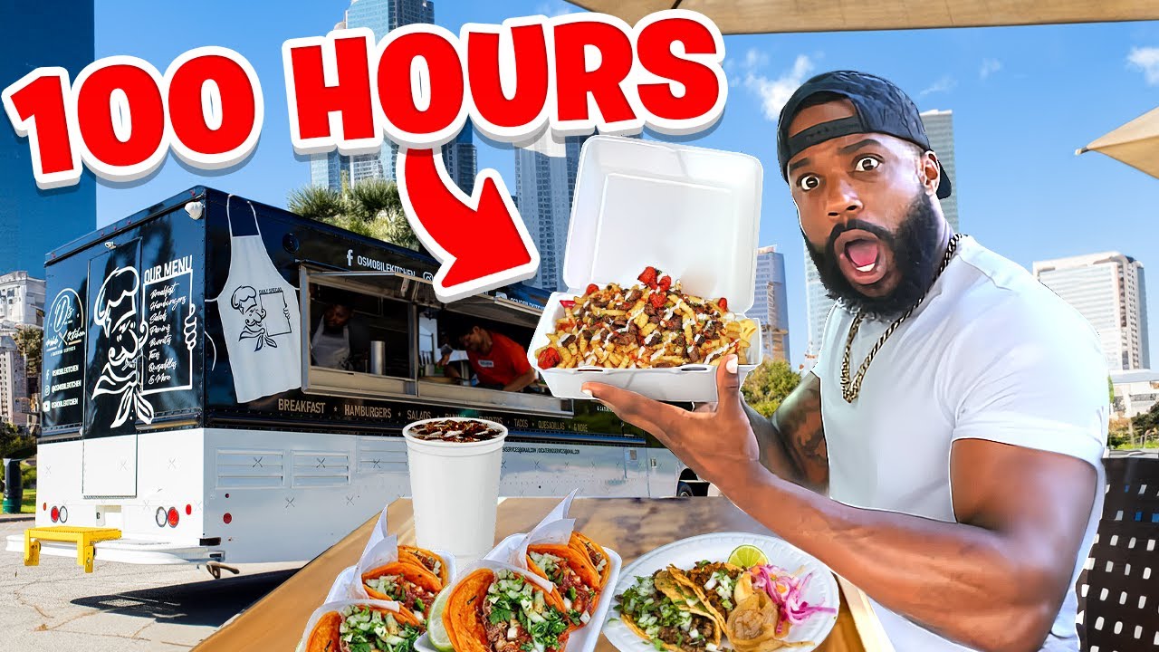 Eating Only Out Of Food Trucks For 100 Hours!