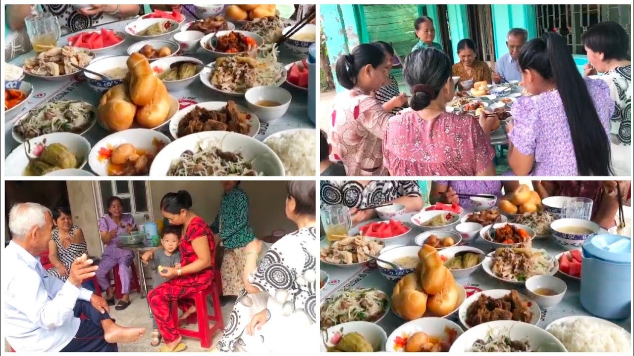 Đám Giỗ Miệt Vườn - Ngày Chánh Giỗ Gia Đình Quây Quần Nấu Nhiều Món Xưa Đơn Giản 