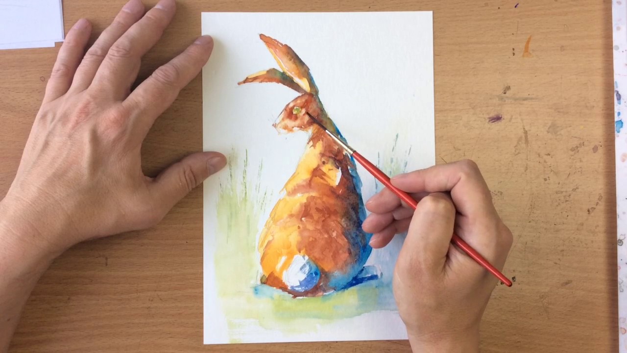 LooseWatercolours.com 'Mr Hare' with Andrew Geeson