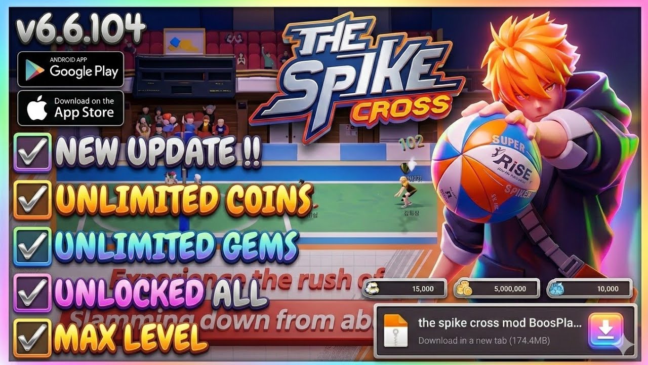 The Spike Cross - Volleyball Mod Apk v6.6.104 Latest On Android | The Spike Cross Mod Apk 2026
