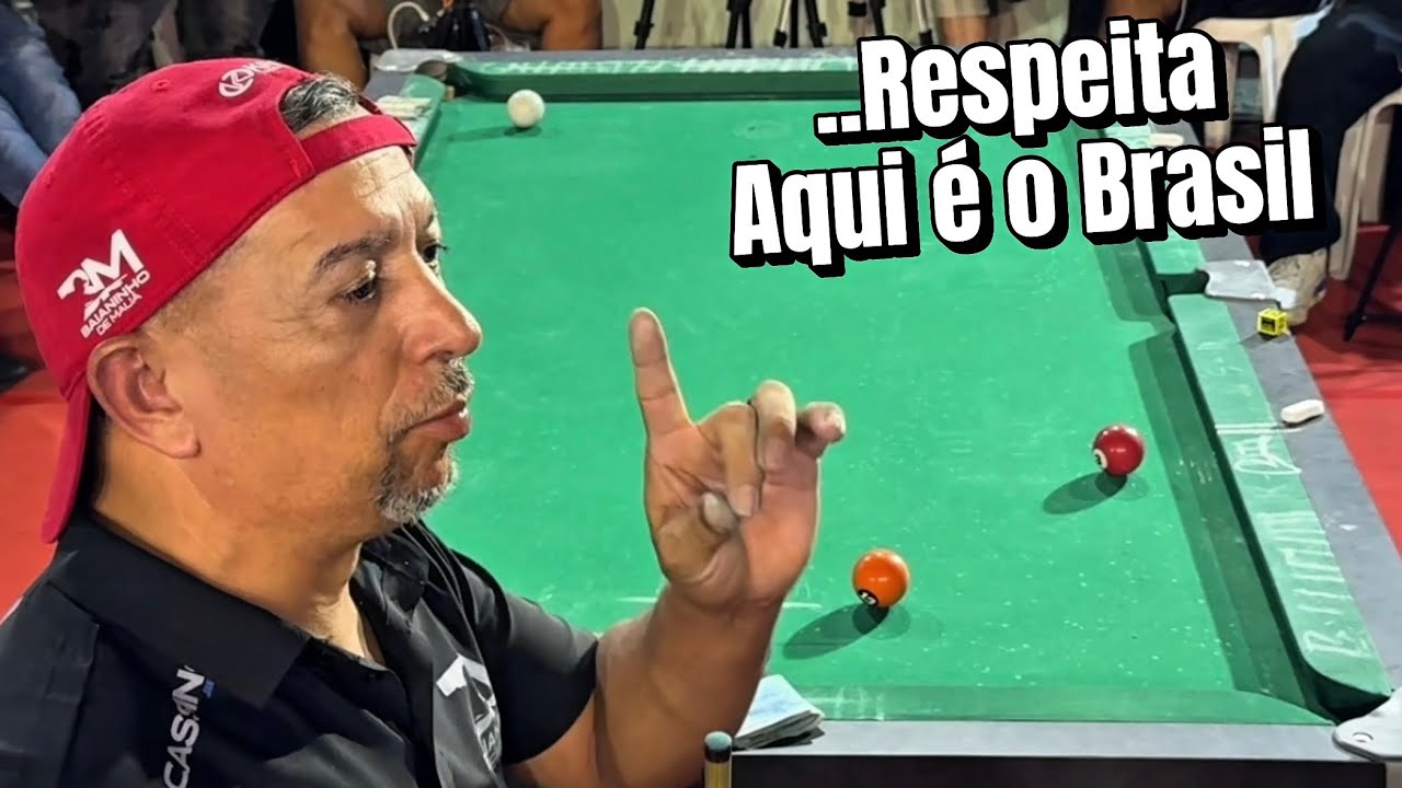 Baianinho ENFRENTOU o Campeão do BARCELONA, veja… #sinuca #sinucatododia #baianinhodemaua #viral 