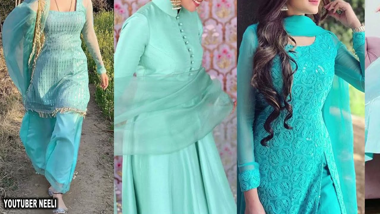 Sky blue Colour Combination dress for girls and women 2021 |youtuber Neeli|