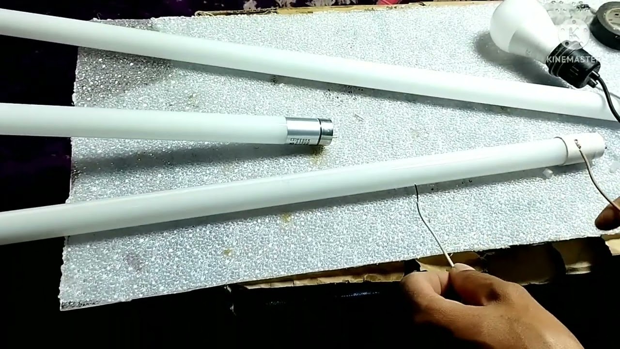 Led tube light rod connection & Testing through test lamp.