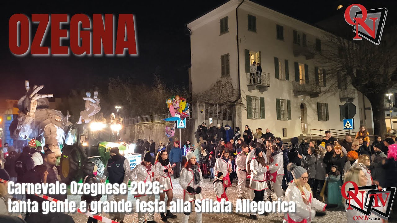 OZEGNA - Carnevale Ozegnese 2026: tanta gente e grande festa alla Sfilata Allegorica