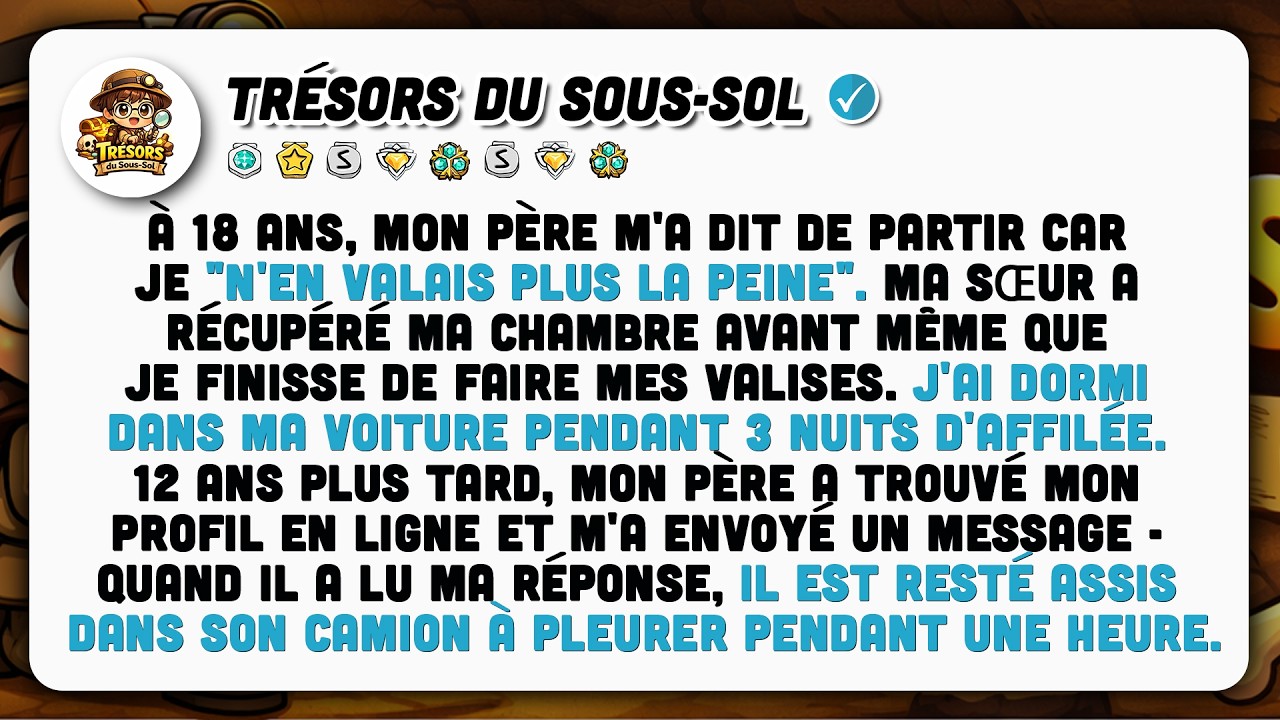 Piégé Par Ma Sœur, Viré À 18 Ans. 12 Ans Après, Ma Réponse A Fait Craquer Mon Père.