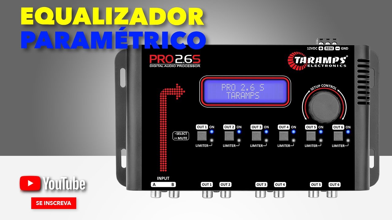 Como Regular Processador de Áudio Taramps PRO 2.6S | Equalizador Paramétrico (English/CC)