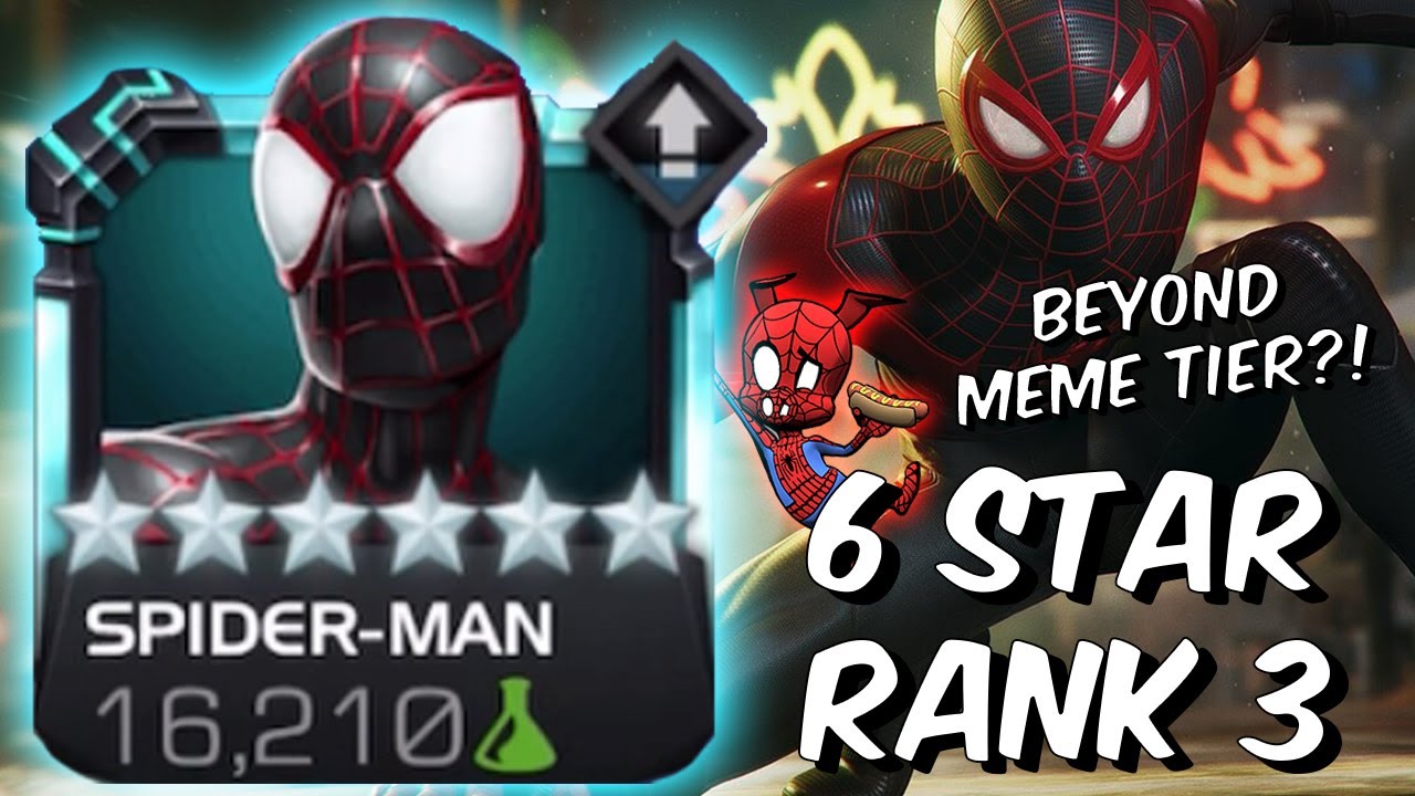 6 Star Rank 3 Spider-Man Miles Morales with NEW SYNERGIES Gameplay!! - Marvel Contest of Champions