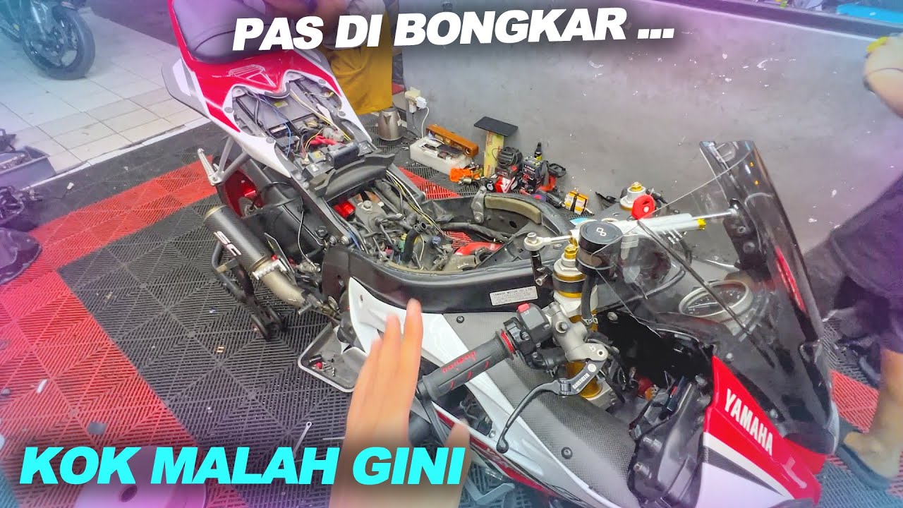 SETAHUN PAKE MOGE R6 PAS DI SERVICE TERNYATA GINI KONDISI NYA .......... !!!!!