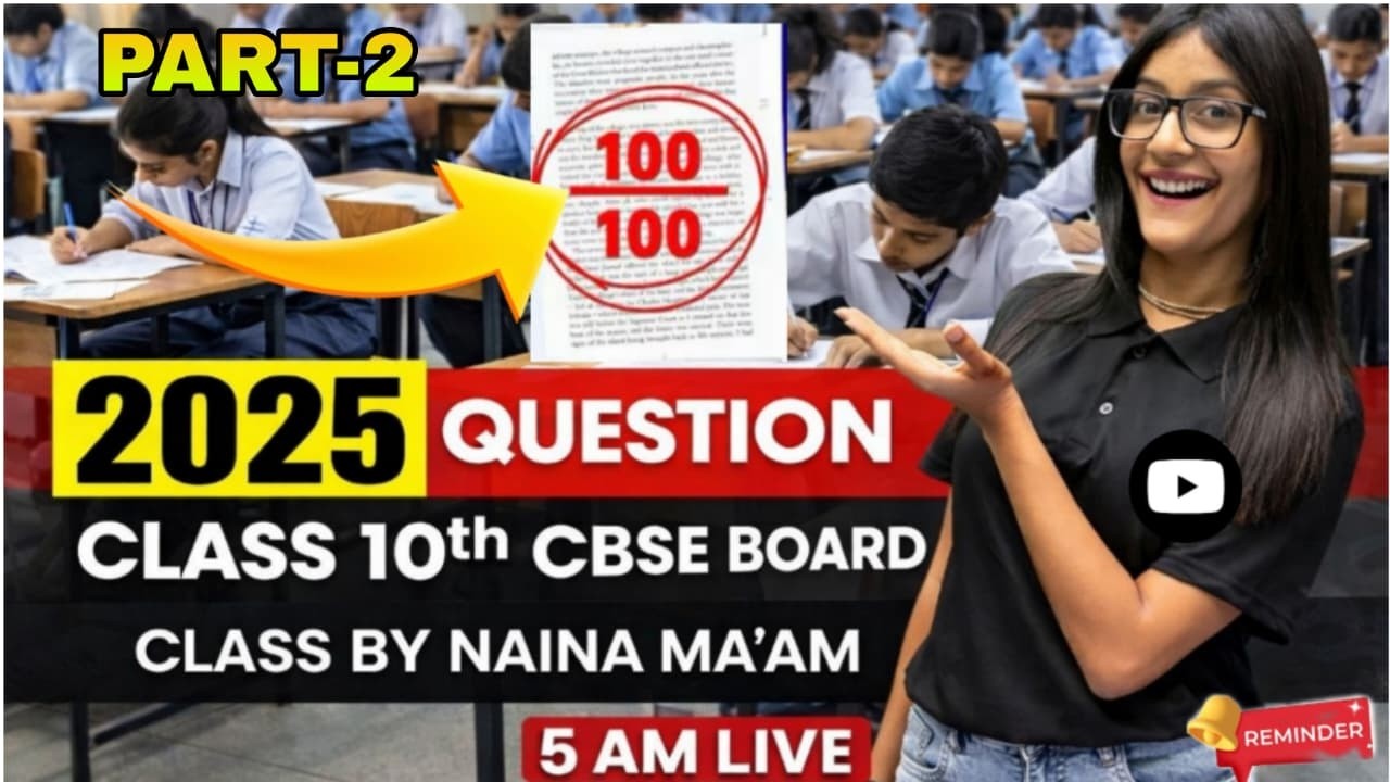 Class 10 Board Exam 2025 🔥 PYQs Marathon | 5 AM Live | Previous Year Questions | Part 1