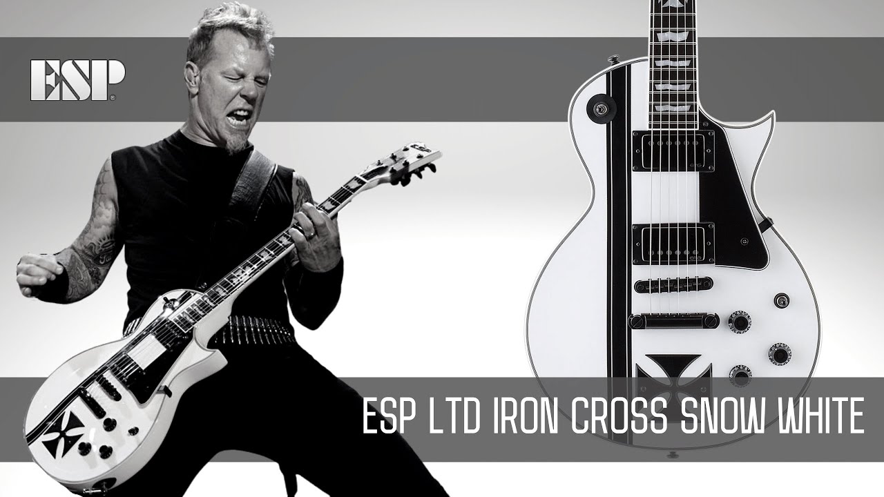 ESP LTD IRON CROSS SNOW WHITE