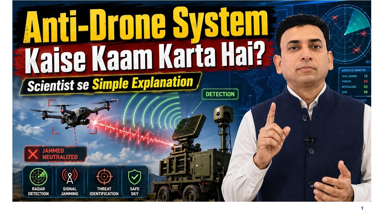 Anti-Drone System एंटी-ड्रोन सिस्टम कैसे काम करता है? by DRDO Scientist #AntiDroneSystem
