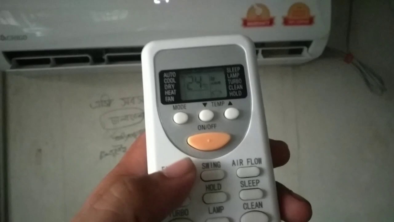 এসির রিমোট সেটিং||Ac remote setting|chigo split Ac remote setting||How to do split Ac remote setting