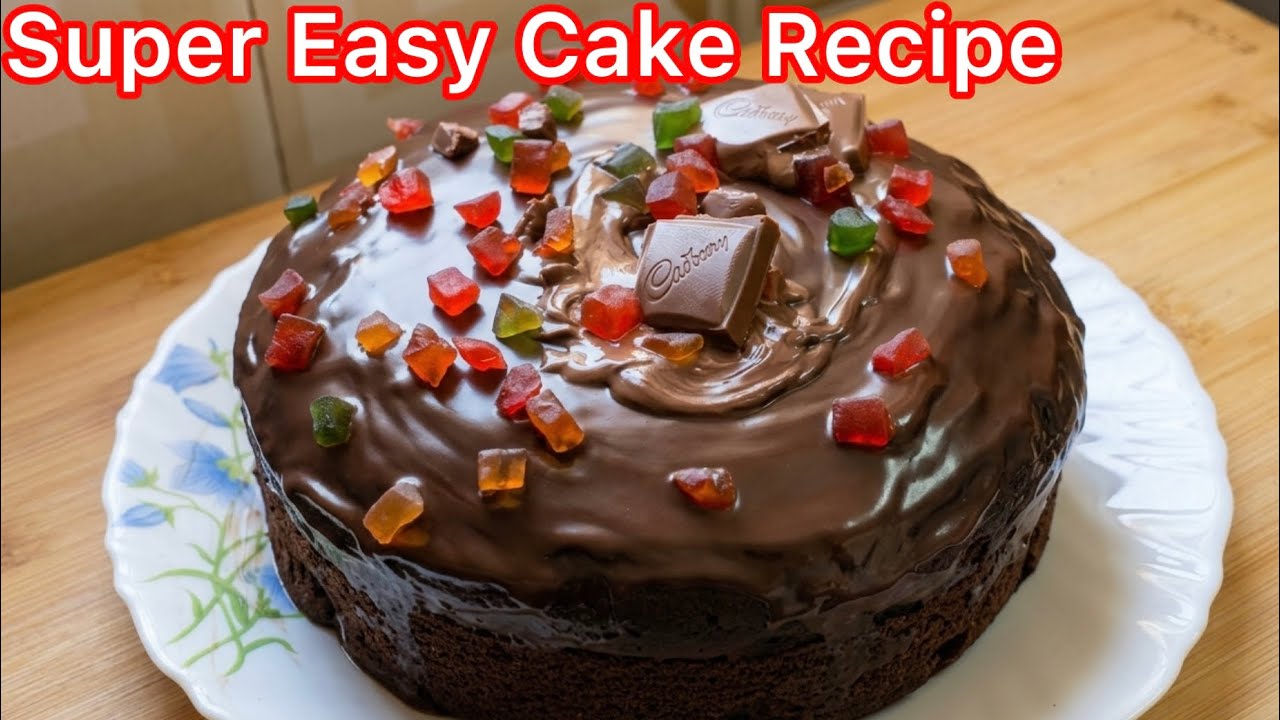 Sirf 3 Ingredients se banayein Soft Homemade Cake! 🎂 (No Oven)