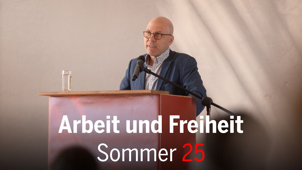 »Arbeit, Freiheit und die Natur des Menschen« – Dr. Michael Henkel trägt auf der Sommerakademie vor.