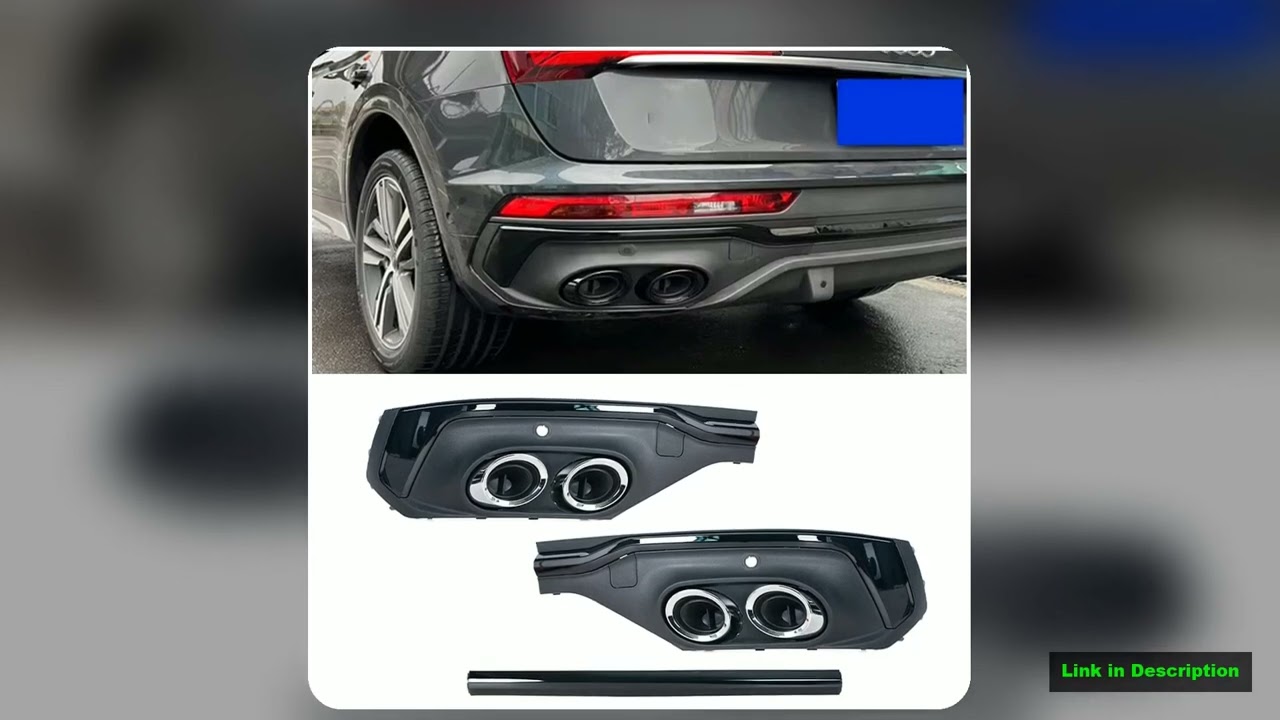 For Audi Q5 Sportback 20202023 Rear Bumper Lip Splitter Diffuser Cover Exhaust Tips Rear Bumper