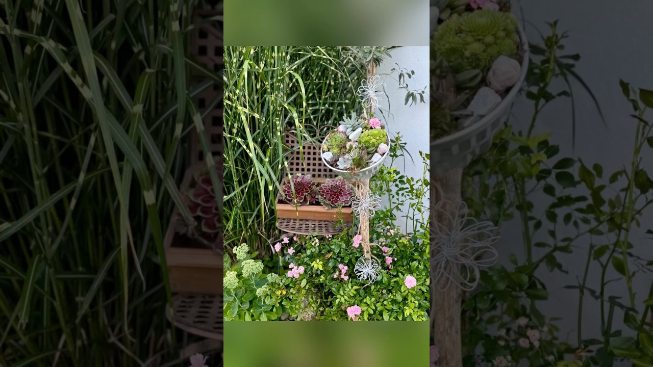 Flohmarktfund wird Gartendeko 🌸#diy #diyprojects#deko #garden #easydiy #upcycling #flowers #garten