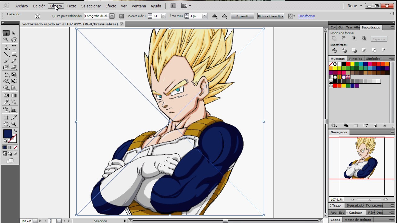 Tutorial de Illustrator Vectorizar Automatico con calco interactivo