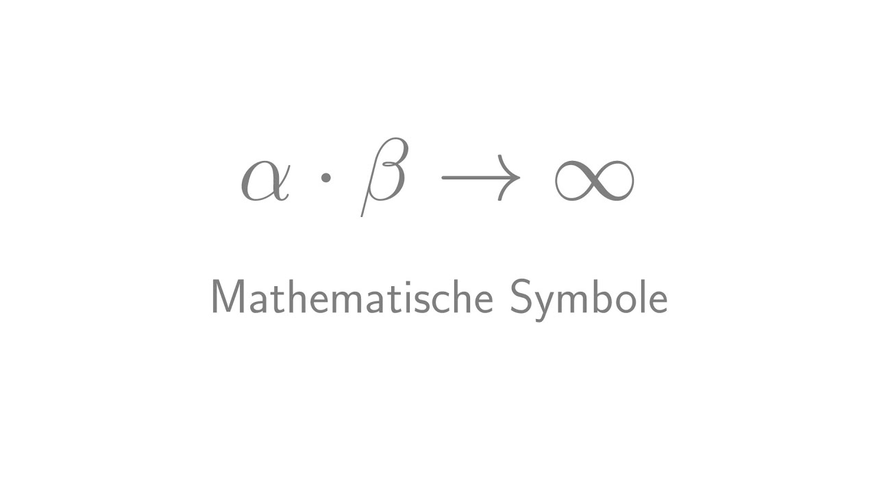 Mathematische Symbole