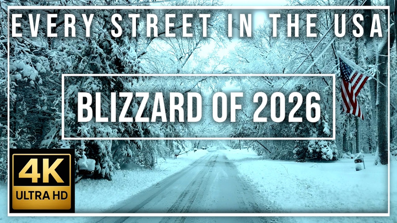 Blizzard Of 2026 Nor'easter Drive Northeast 4K Ultra HD – Relaxing Music