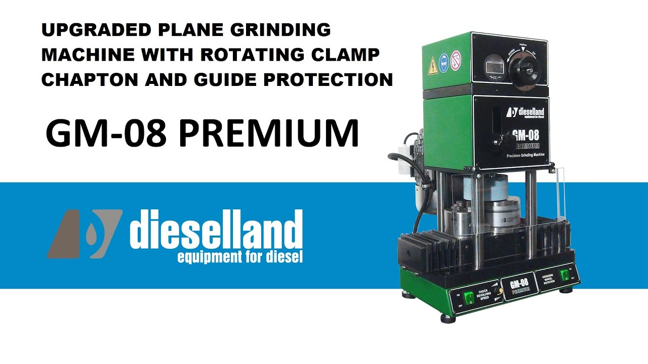 GM-08 PREMIUM. Upgraded flat grinder with a rotating clamping chuck and guide protection.