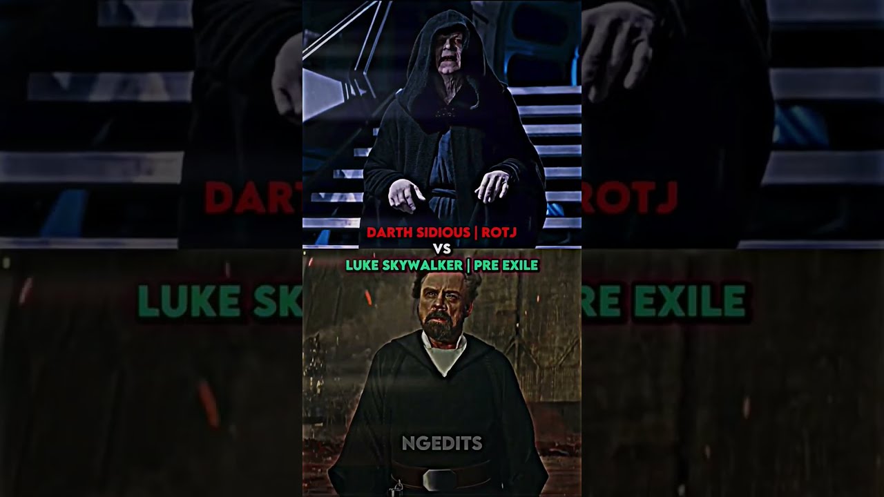 Darth Sidious vs Luke Skywalker | All Forms