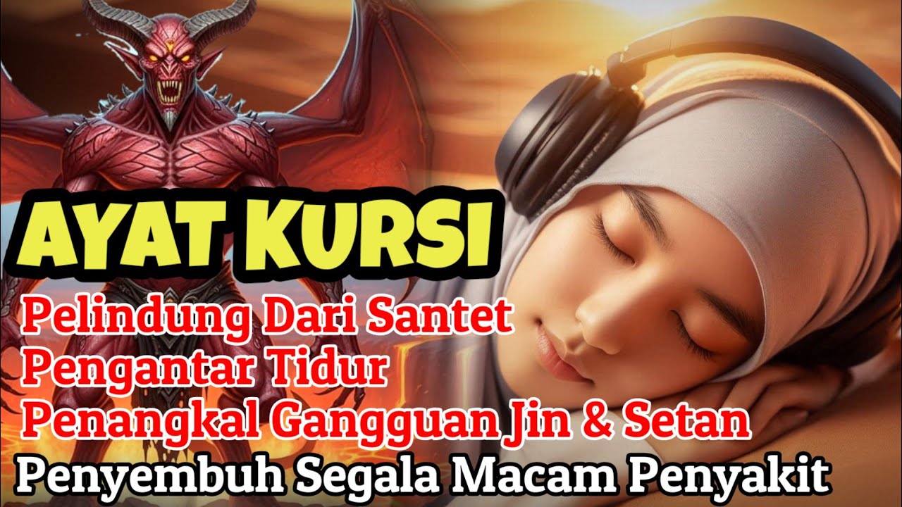 Ayat Kursi Penenang Hati & Pikiran | Bacaan Penangkal Jin dan Setan Sebelum Tidur