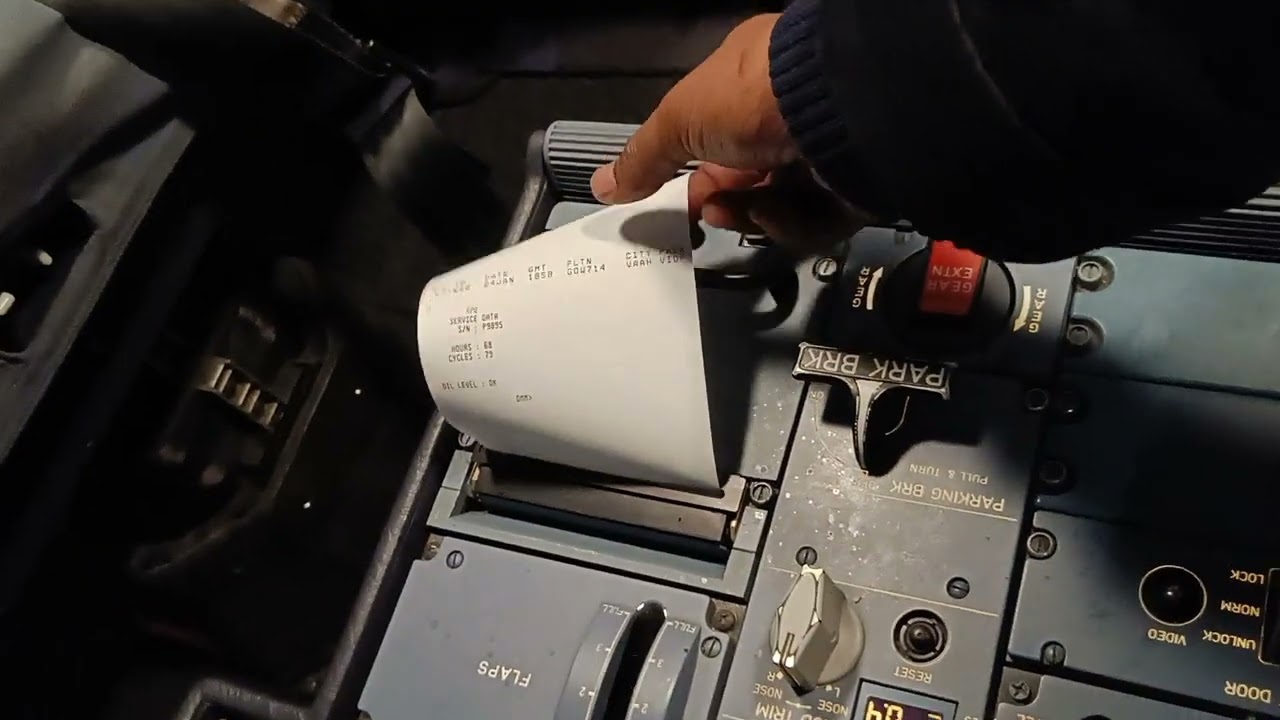 APU SERVICE DATA REPORT AND PCMCIA DATA PRINT #AIRBUS 320