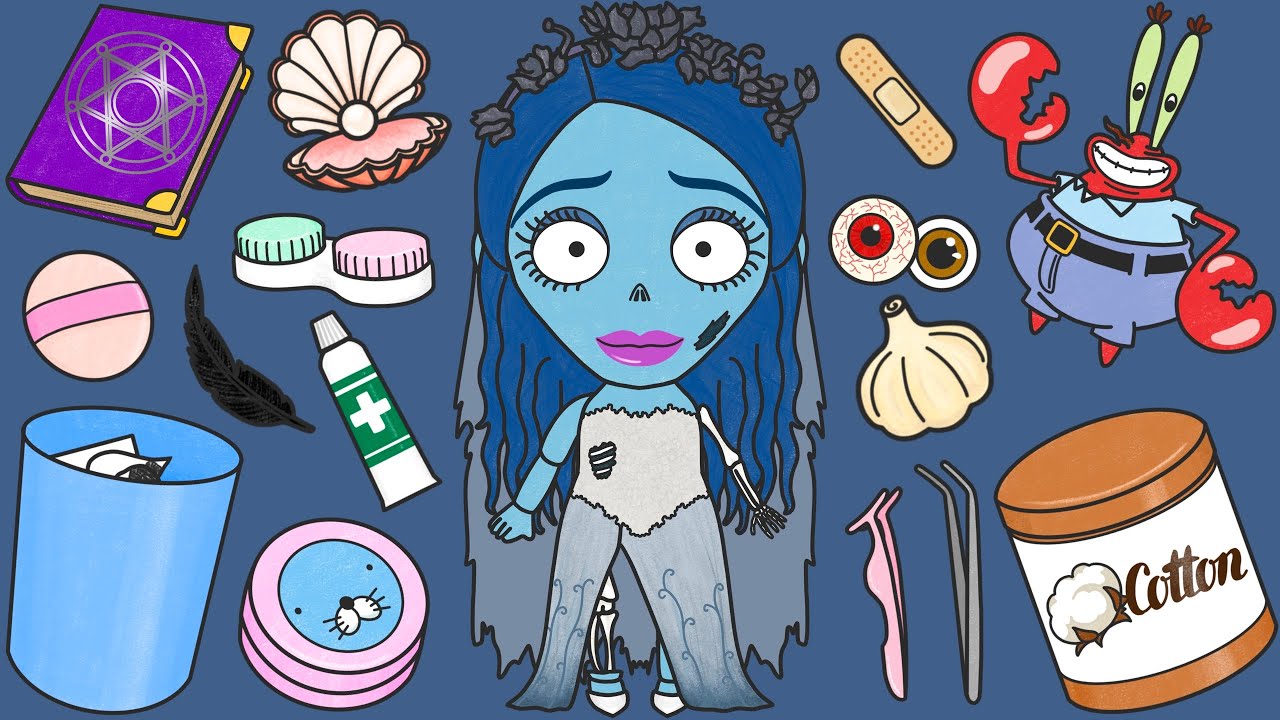 유령신부 인형 수리하기 스톱모션 Corpse Bride Doll Repair/Transformation/Cosmetic Surgery Stop Motion