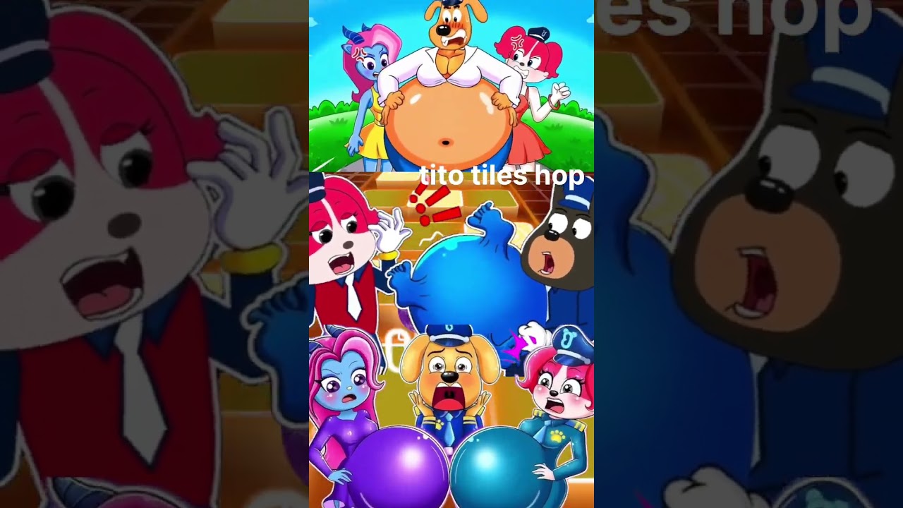 Sheriff Labrador 🆚Police Officer 🆚 Sheriff Papillon 🆚 Sheriff Labrador 🎶 Tiles Hop EDM Rush #0648927