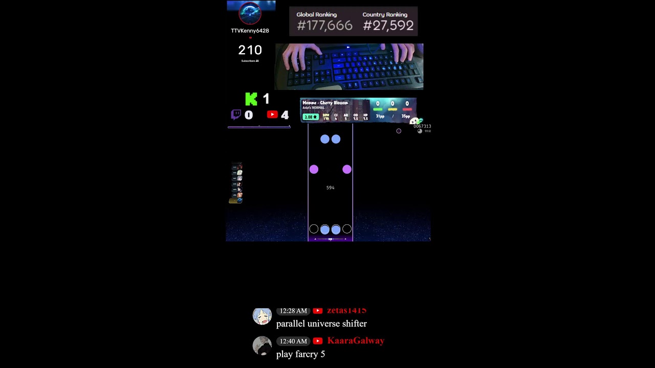 200 subscribers let's go | Short stream  | 150k osumania grind  #gaming