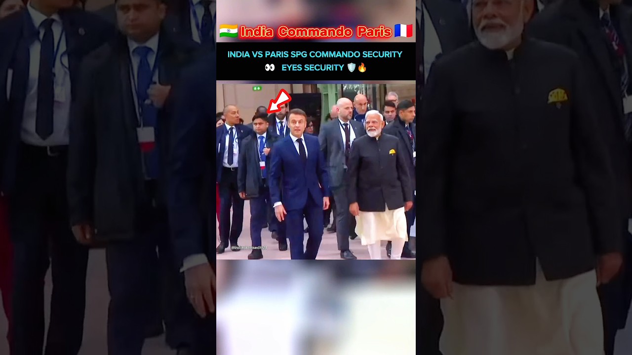 🧑&zwj;✈️-INDIA- PARIS SPG COMMANDO SECURITY 👀 EYE'S SECURITY 🇮🇳🇲🇫  #shorts #viral #pmmodi #trending