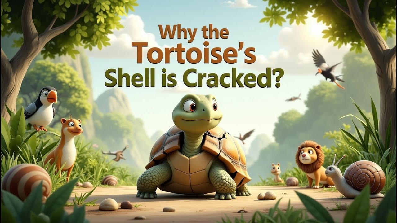 Why Tortoises Have Cracked Shells | Animated Kids Story