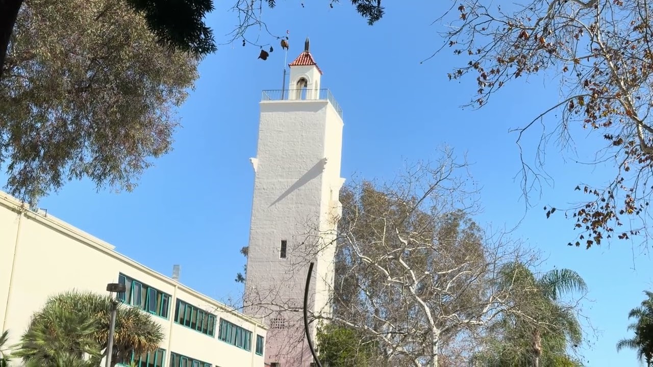 [4K60] 12:18pm Hardy Tower Chimes at SDSU, San Diego, CA