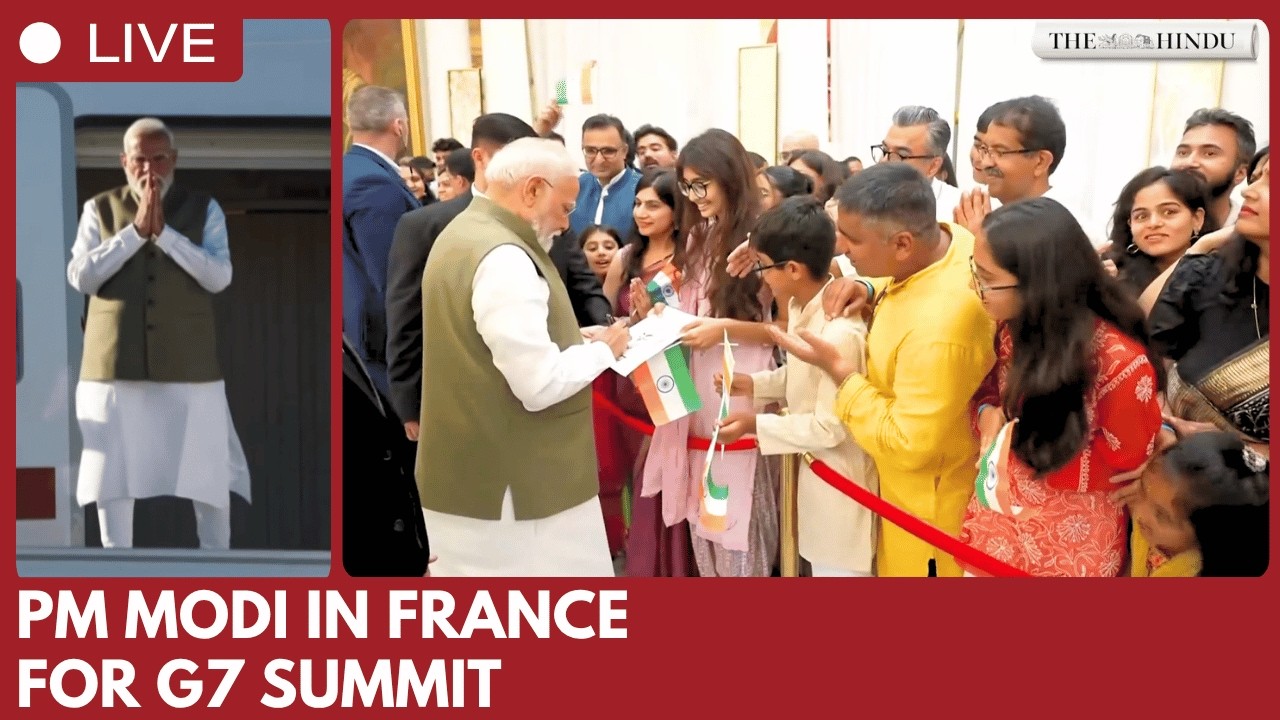 Nice: PM Modi arrives for G7 Summit, receives warm welcome from Indian diaspora