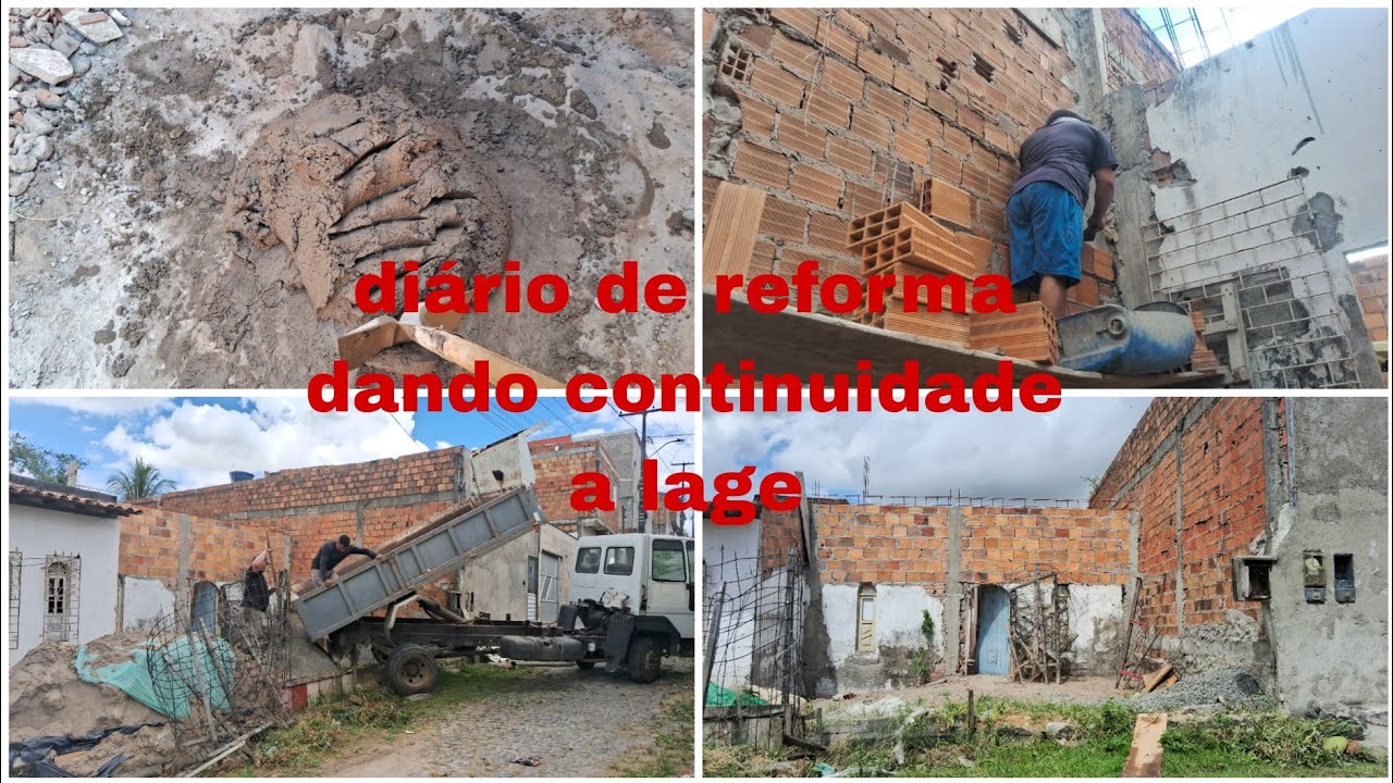 DIÁRIO DE REFORMA/mas um dia de obra dando continuidade a Lage 