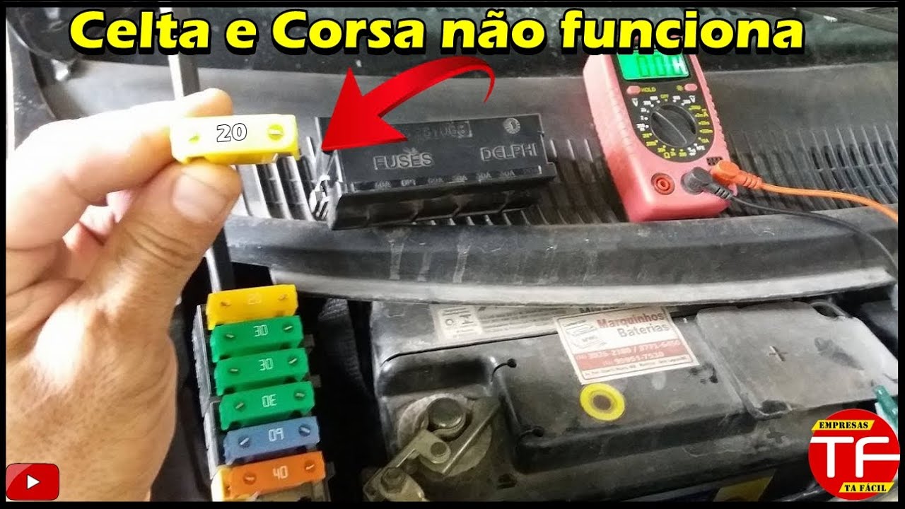 Celta e Corsa não liga , pode ser o Mega fusível queimado.