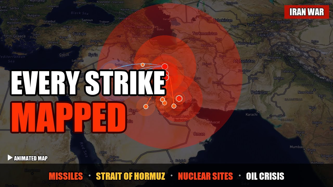 Iran War: Every Strike Mapped &mdash; AI-Generated Animated Map