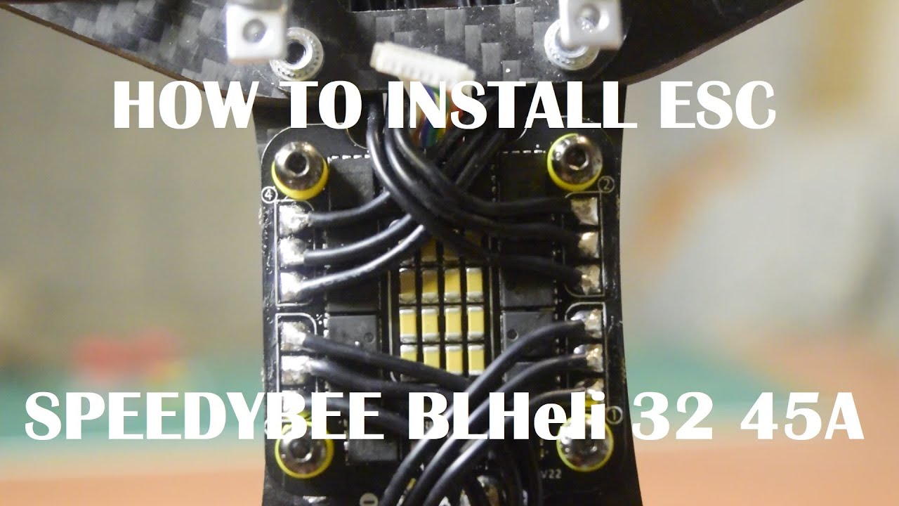 How to Install ESC and connect Motor on Speedybee BLHeli32 45A ESC with iflight Xing Motors 1800KV