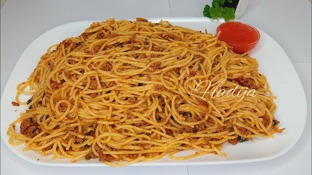 JINSI YAKUPIKA SPAGHETTI ZA NYAMA/TAMBI ZA NYAMA/MINCED MEAT SPAGHETTI😋