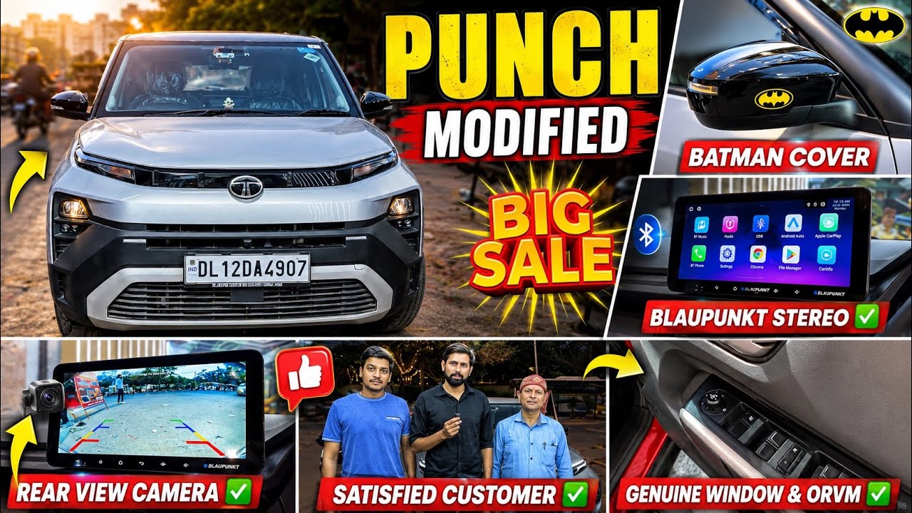 Tata Punch Smart Base to Top Modification ✅ Tata Punch Base to Top Modified ✅