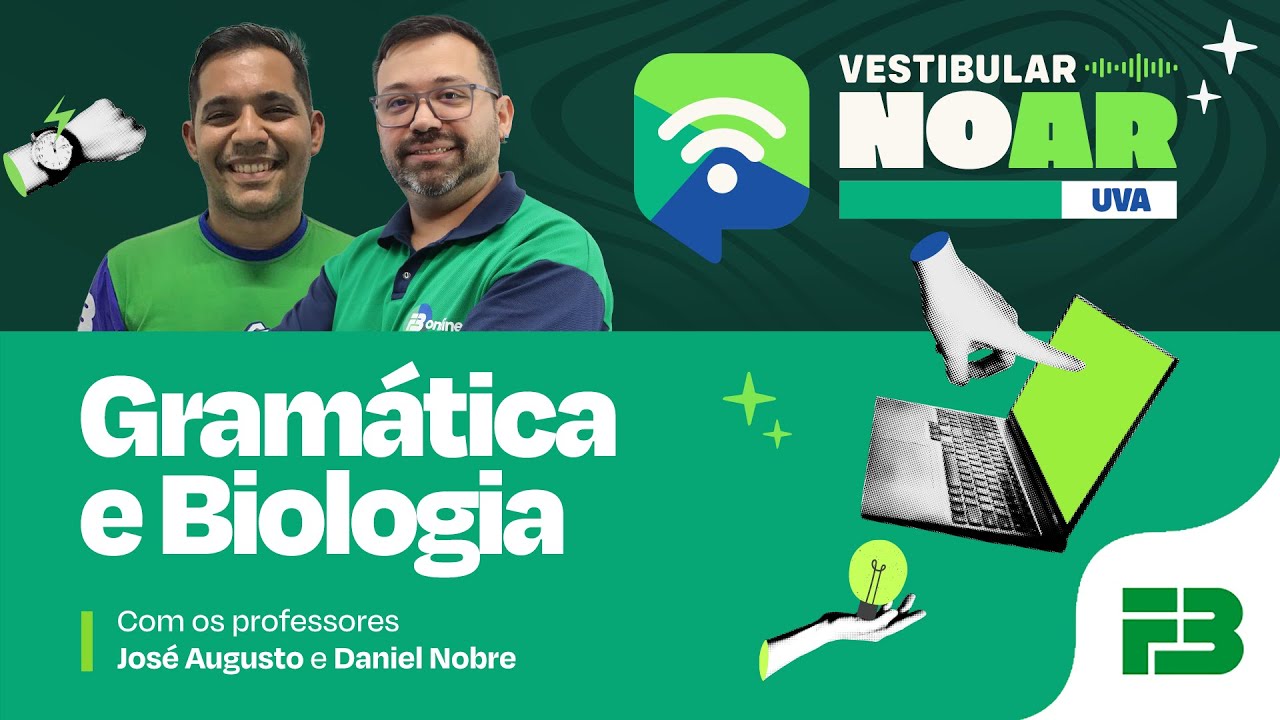 Vestibular no Ar - UVA 2026.1 - Programa 3 - Gramática e Biologia
