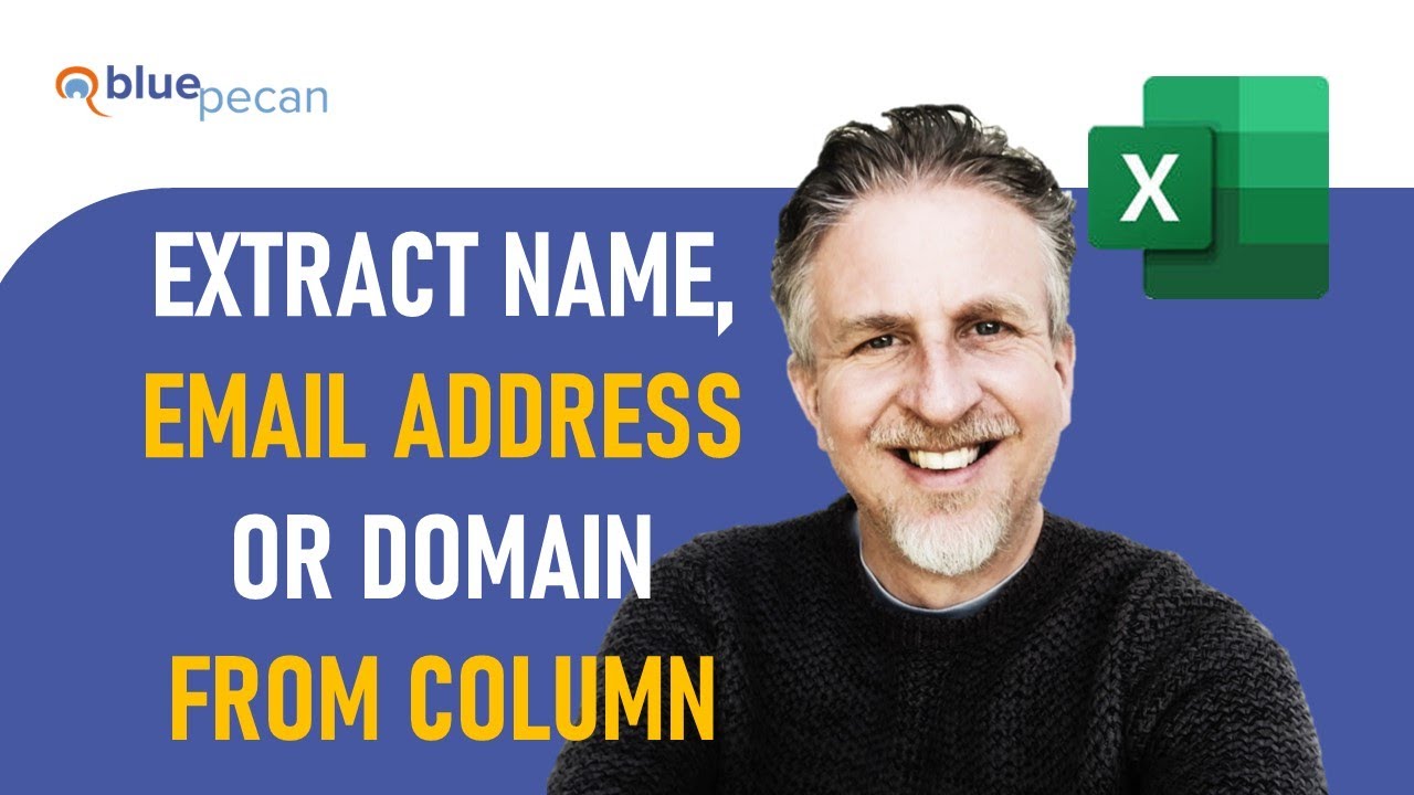 Extract Name, Domain or Email Address From Column in Excel | Formula and Flash Fill